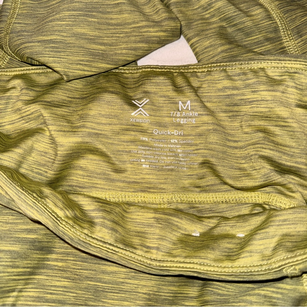 Xersion Olive Quick-Dri Leggings
